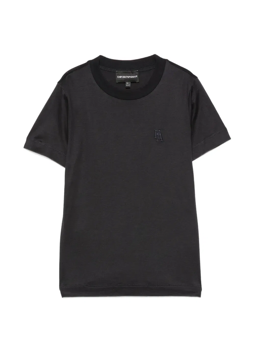 Футболка с вышитым логотипом Emporio Armani Kids, черный