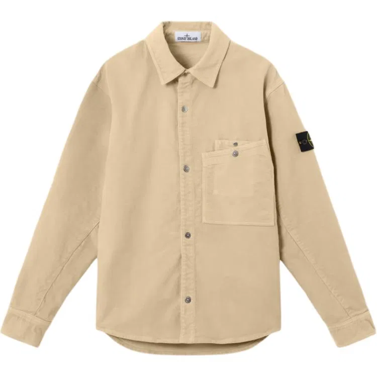 Рубашка с нашивкой Compass, Stone Island, Desert