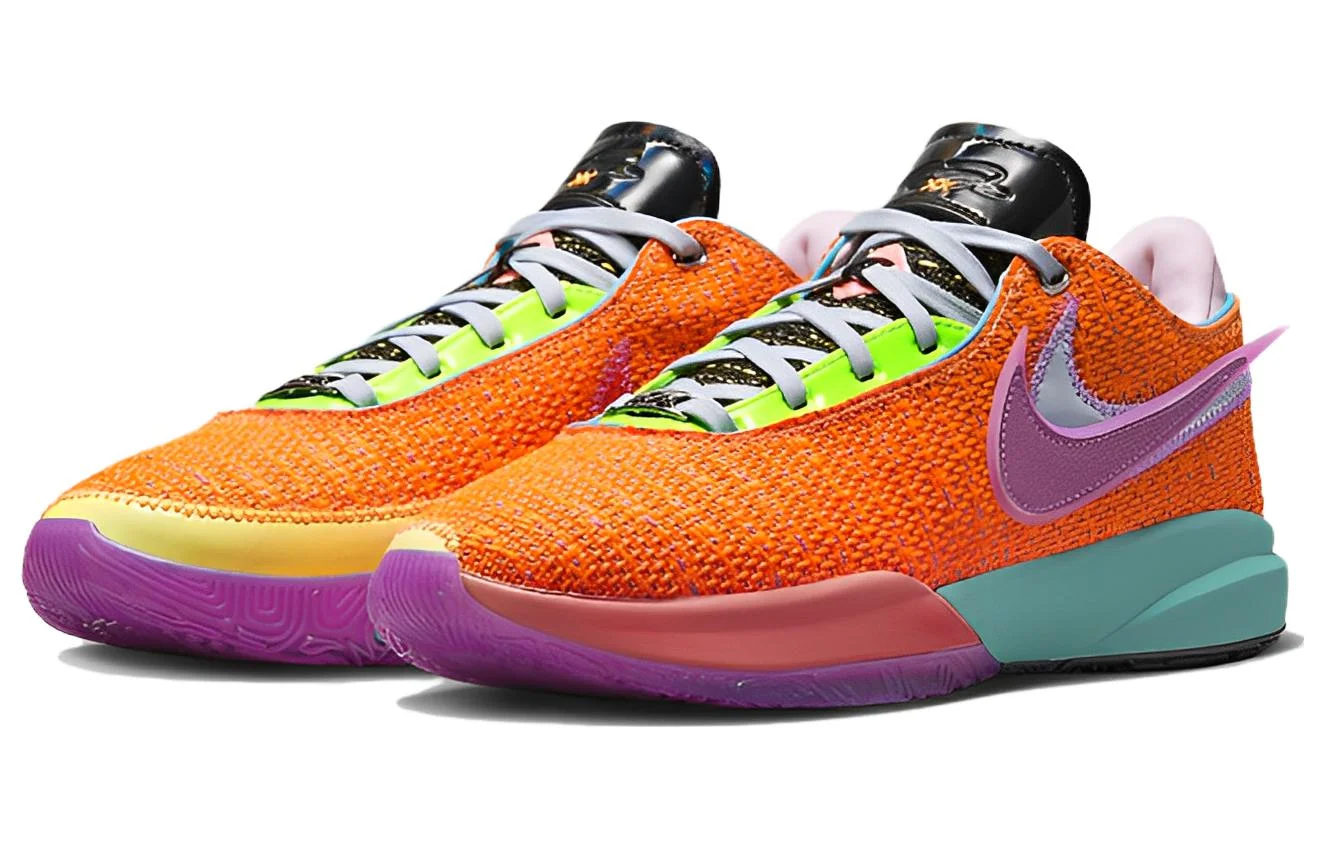 Кроссовки Nike LeBron 20, оранжевый/фиолетовый — фото 2