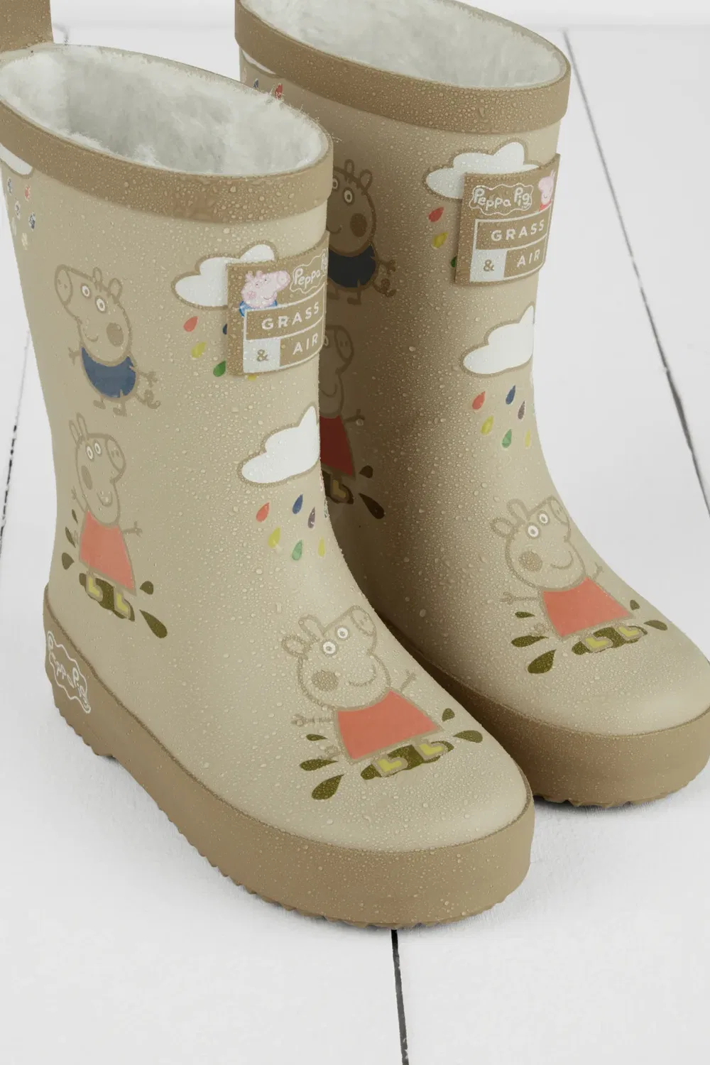 Детские резиновые сапоги Peppa Pig Colour Changing Wellies Grass & Air, Stone — фото 2