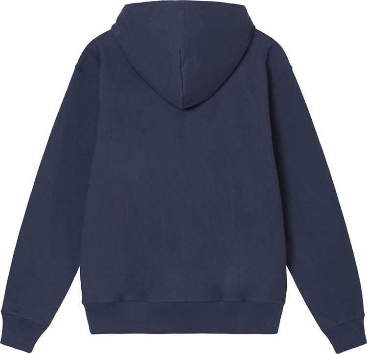 Худи Stussy Overdyed Stock Logo Hoodie 'Navy', синий — фото 3