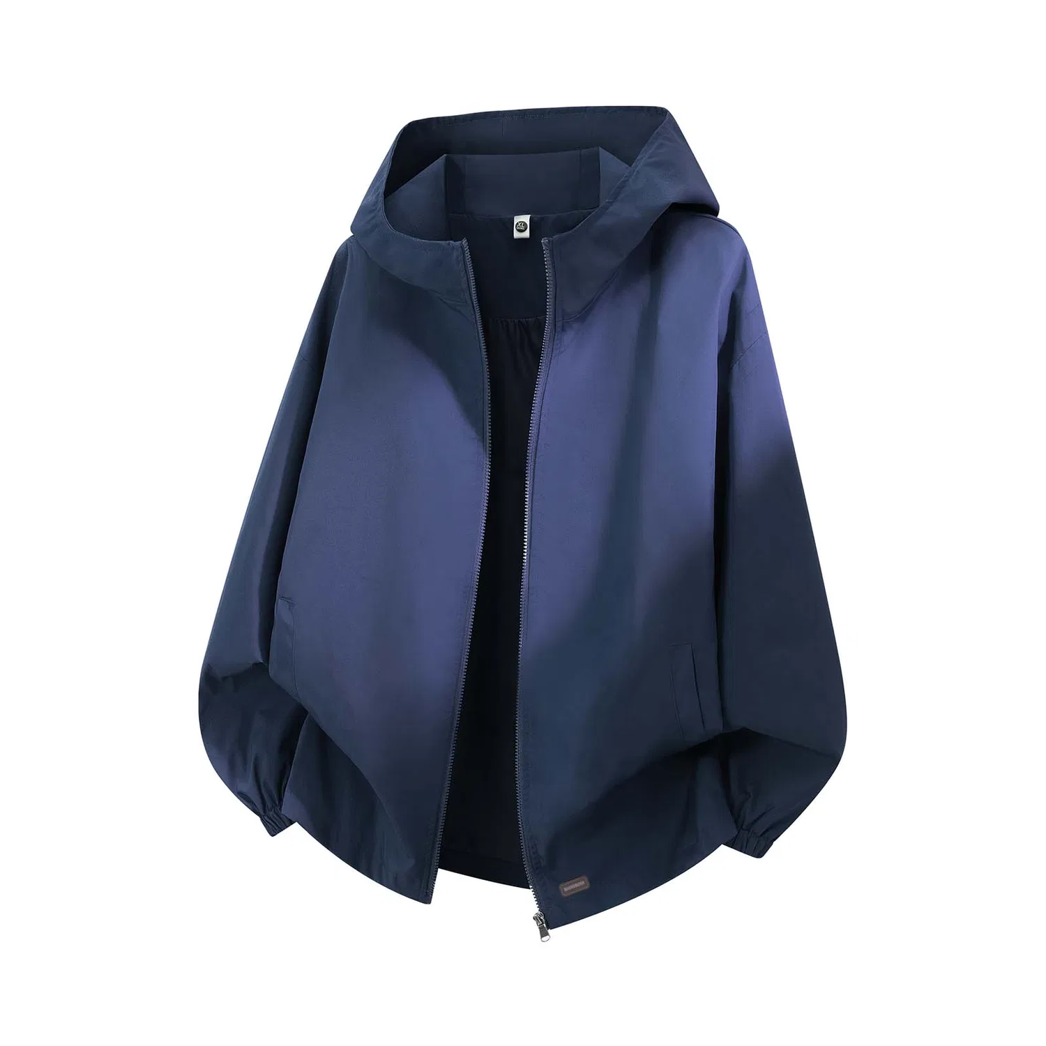 Детский ветрозащитный жакет с капюшоном, прямой крой, Navy Blue, WARRIOR