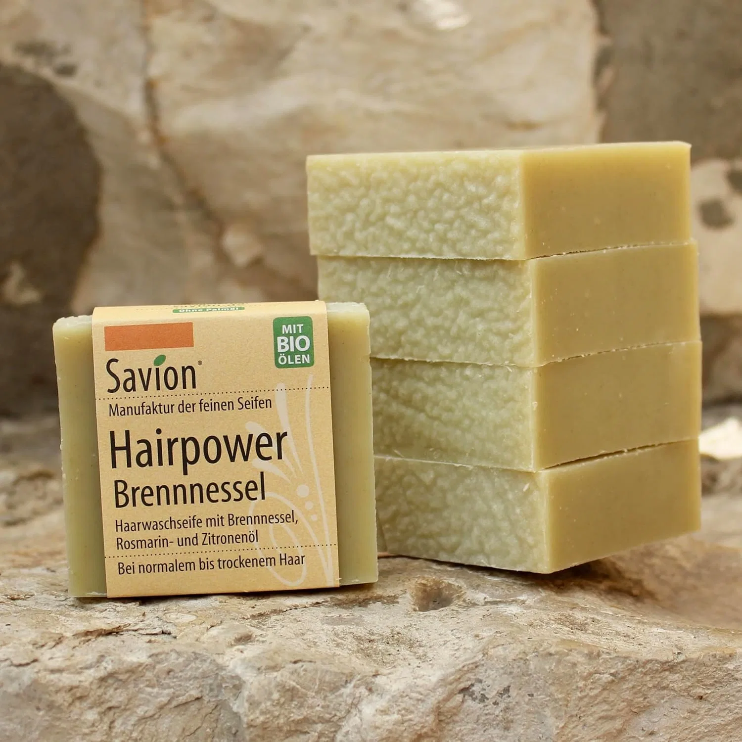 Твердое мыло для волос с крапивой Savion, 5 x 85 г, Nettle
