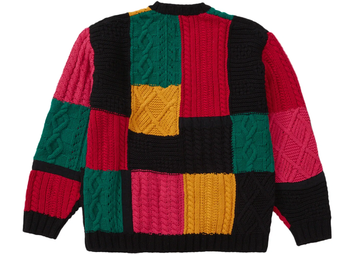 Мужской вязаный кардиган с patchwork Supreme Cardigan Black — фото 2