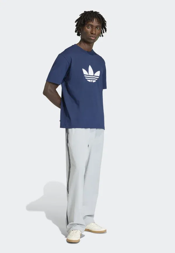 Футболка с принтом Adicolor Trefoil Adidas Originals night indigo, white, белый — фото 3