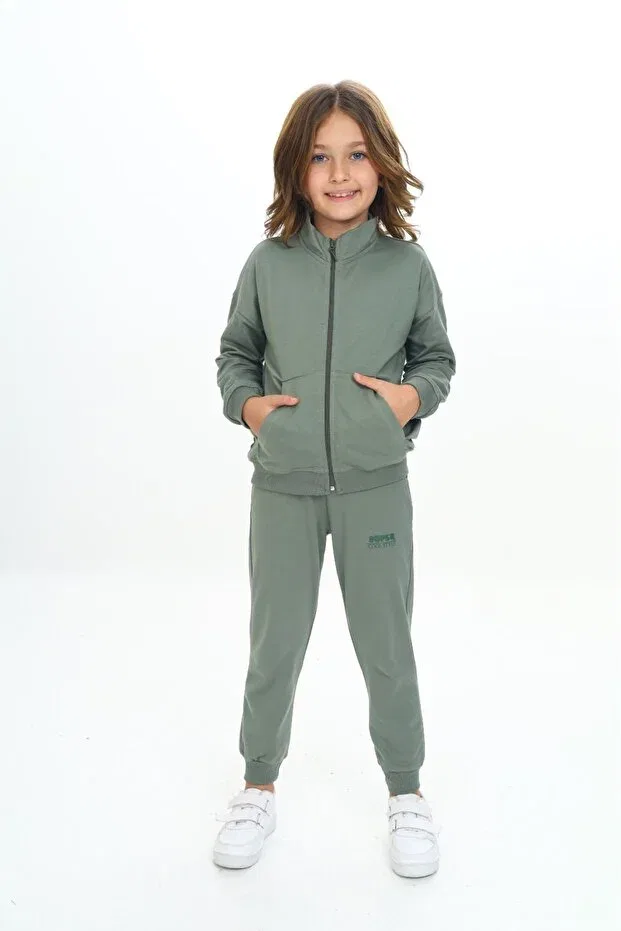 Детский комплект для девочек с принтом Cool Style Printed Toontoy, Green — фото 3