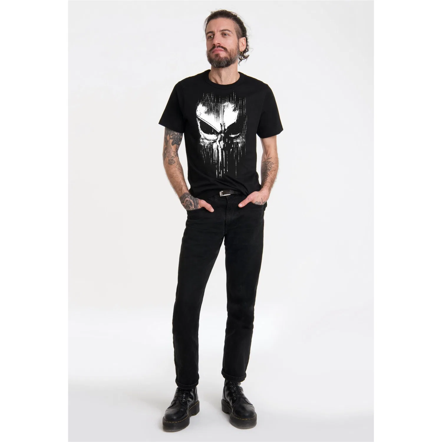 Детская футболка с принтом Punisher LOGOSHIRT, Black — фото 2