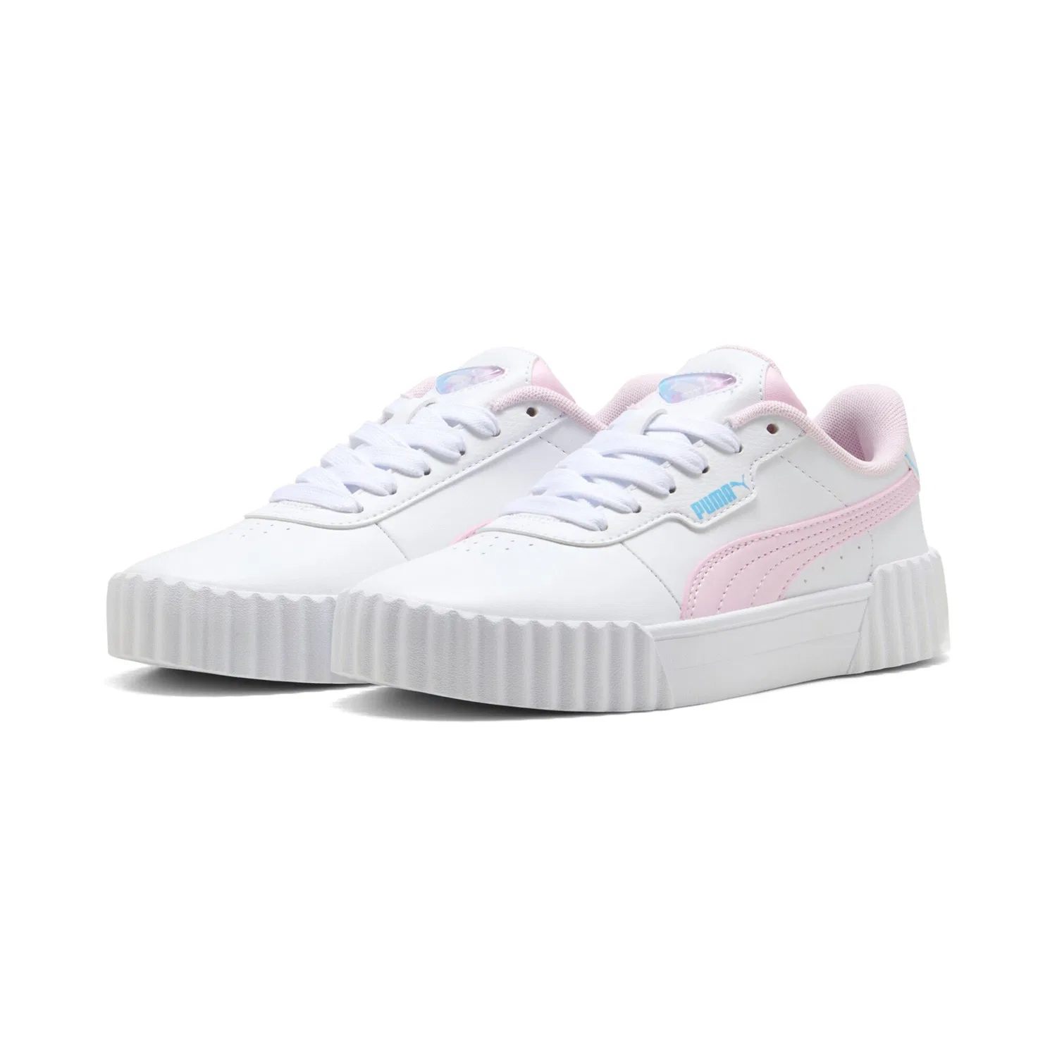 Детские кроссовки с синтетическим верхом Carina 3.0 Jelly PUMA, White/Pearl Pink
