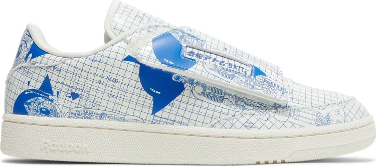 Кроссовки bait x astro boy x club c stomper 'blueprint' Reebok, белый - фото