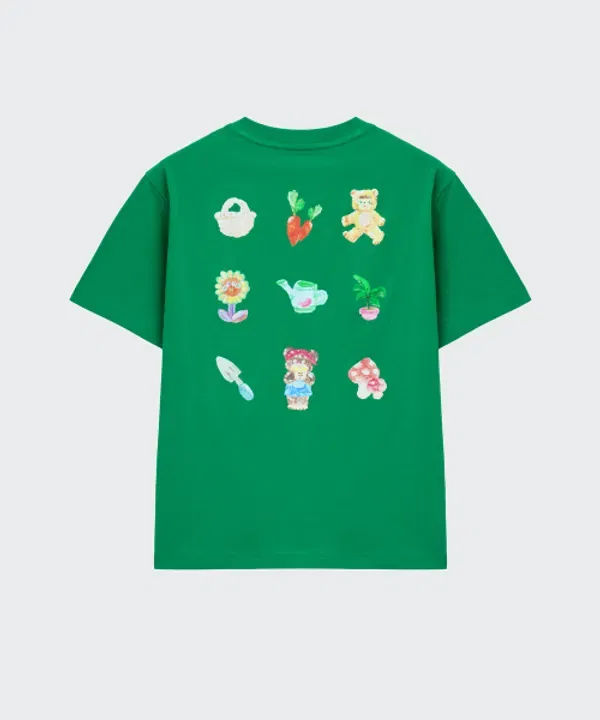 Футболка с принтом Gardener's Icon, Musinsa Standard Kids, ирландский зеленый — фото 4