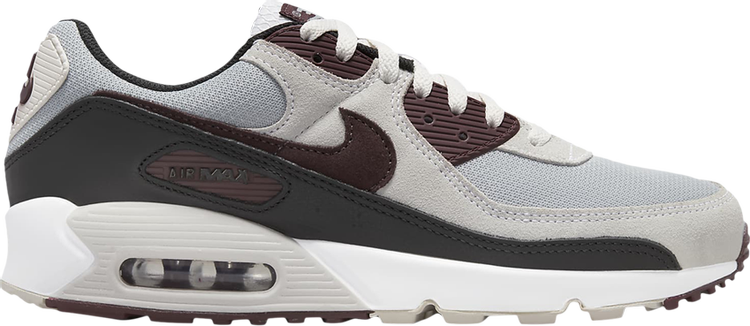 Кроссовки Nike Air Max 90 'Burgundy Crush', серый - фото