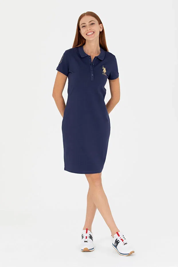 Женское платье поло из хлопка U.S. Polo Assn., Navy Blue