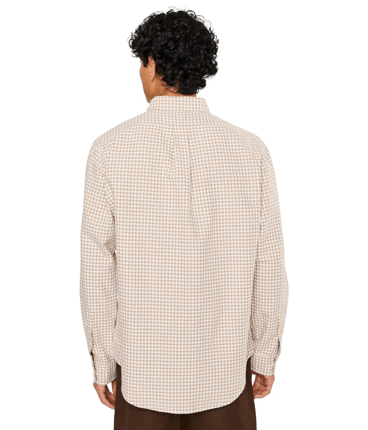 Классическая рубашка Оксфорд из ткани, окрашенной в готовом виде. Polo Ralph Lauren, Coastal Beige/White — фото 4
