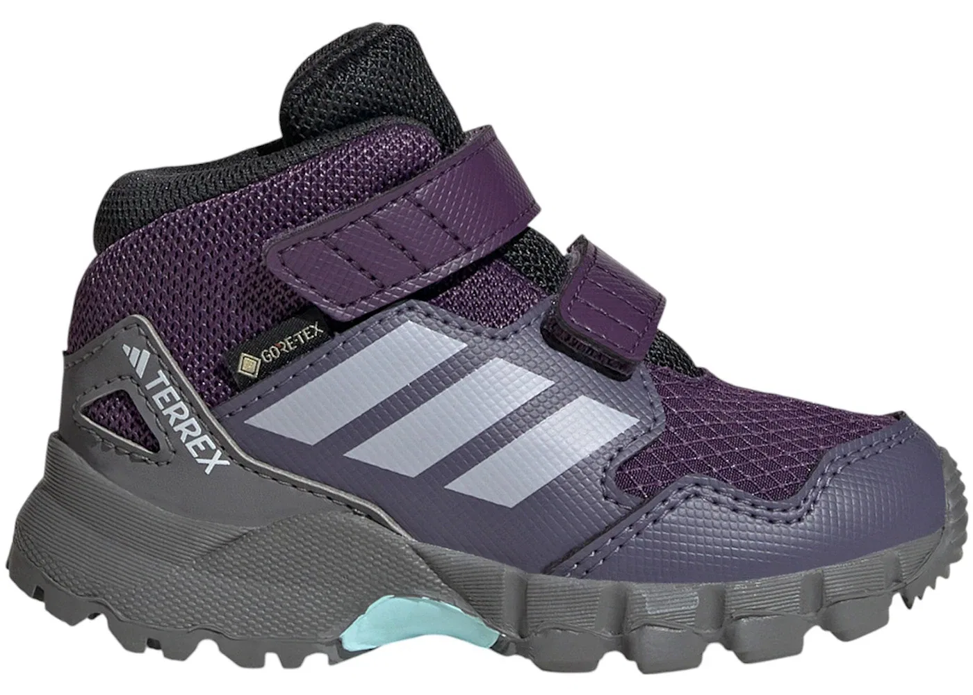 Детские кроссовки для активного отдыха с мембраной Gore-Tex Adidas Terrex Skychaser Mid Gore-Tex, Aurora Plum/Glory Grey/Semi Flash Aqua