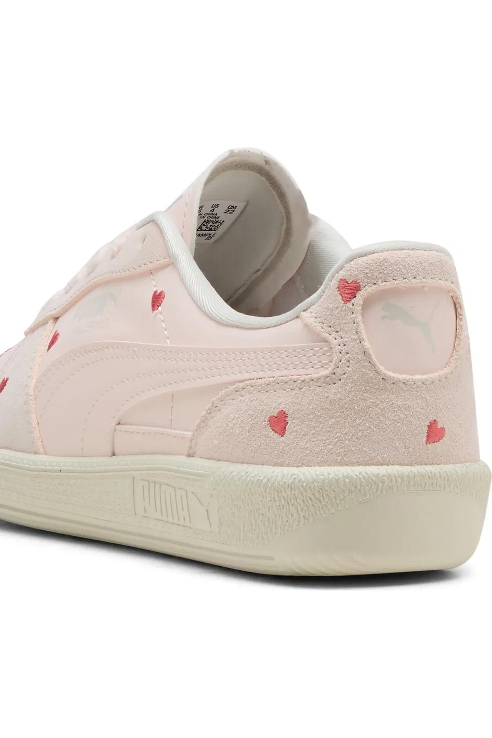 Детские кроссовки с сердечками Palermo PUMA, Jasmine Flower/Vapor Gray — фото 2