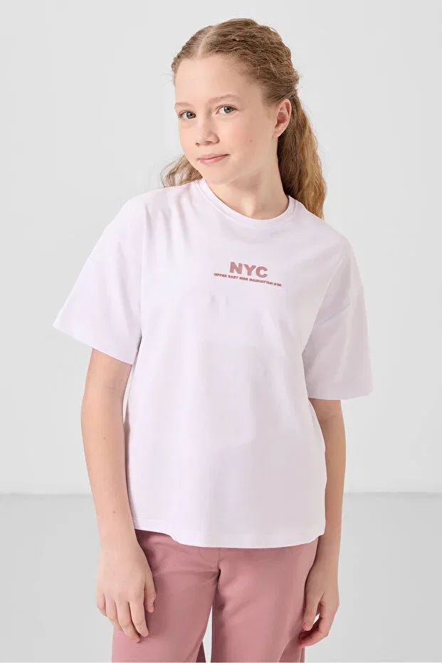 Детский спортивный костюм для девочек с принтом Tommy Life, White/Rosy — фото 4