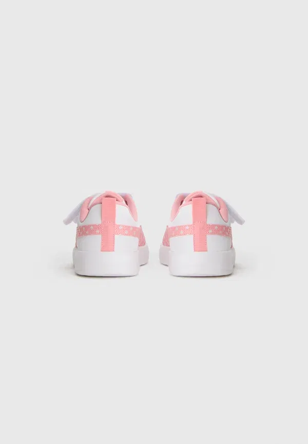 Кроссовки с искусственной кожи Courtflex v3 Puma, White/Pinkscape/Silver-coloured Mist, белый/розовый — фото 3