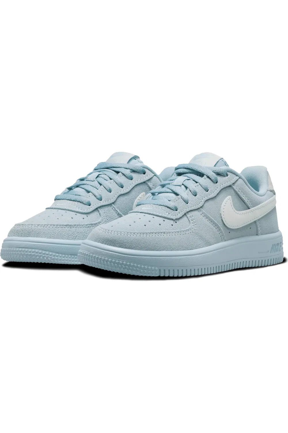 Детские кроссовки баскетбольные Air Force 1 Nike, Light Armory Blue/Platinum