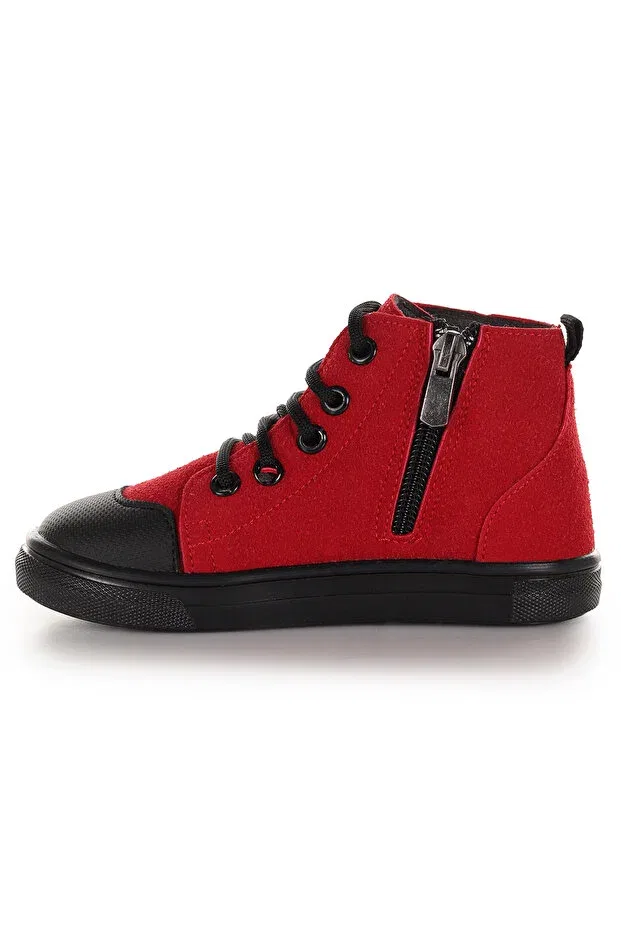 Детские ботинки для девочек на молнии Kai Kiko Kids, Red — фото 4