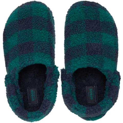Сабо Crocs Classic Buffalo Check Cozzzy Slipper, темно-зеленый — фото 3