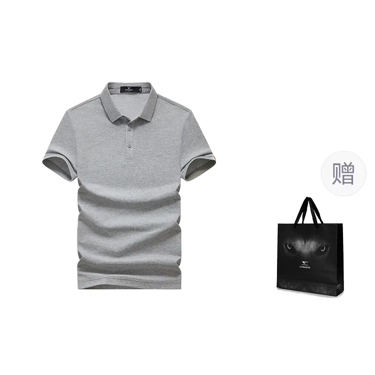 Детское поло с коротким рукавом Heather Gray SEPTWOLVES