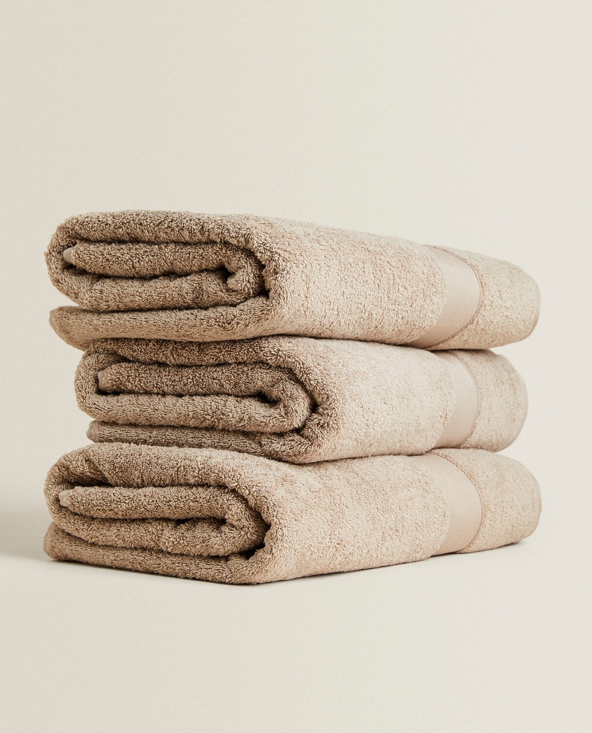Полотенце Zara Home Premium Cotton, бежевый — фото 2