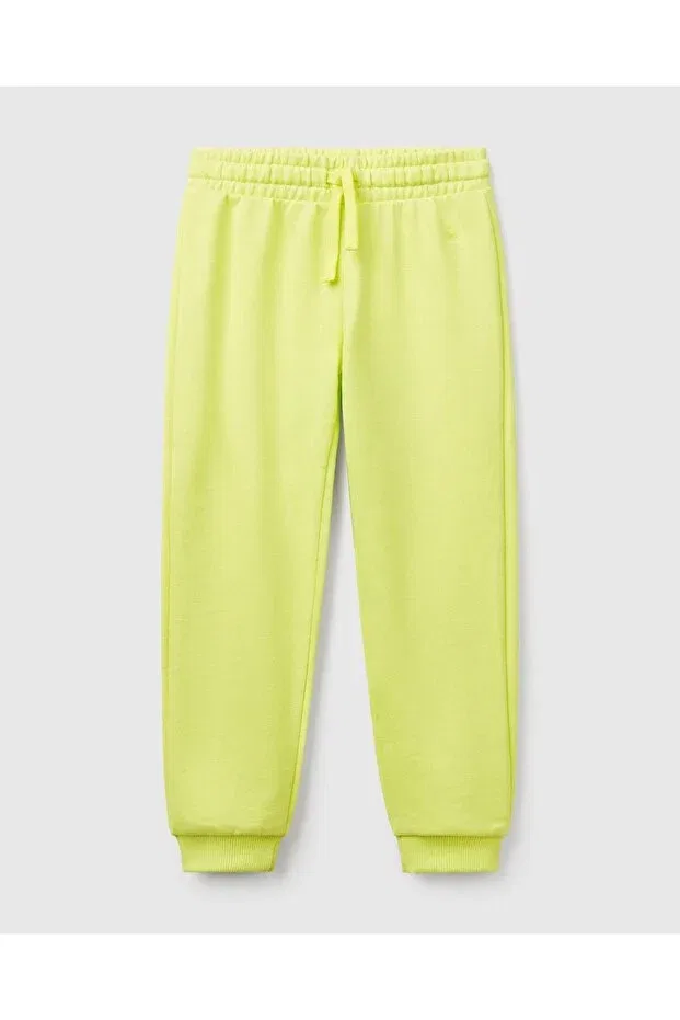 Детские спортивные штаны для девочек с принтом Sportswear United Colors Of Benetton, Yellow