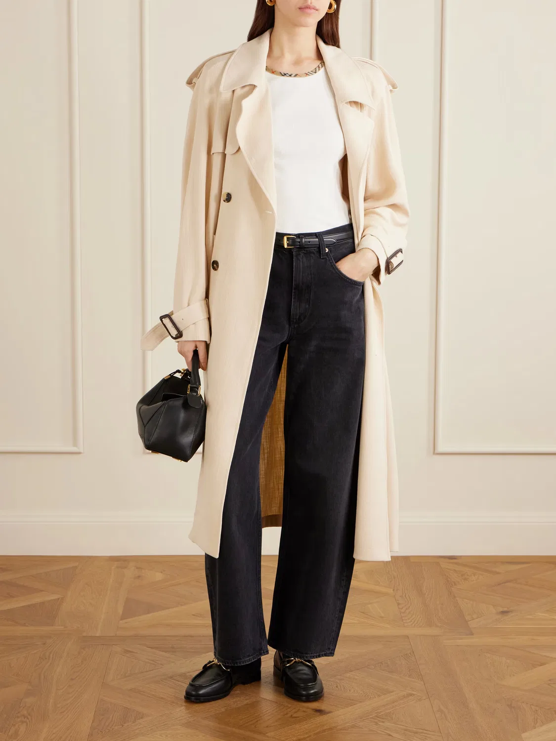 Футболка Burberry Стефани, облегающий крой, белый — фото 2