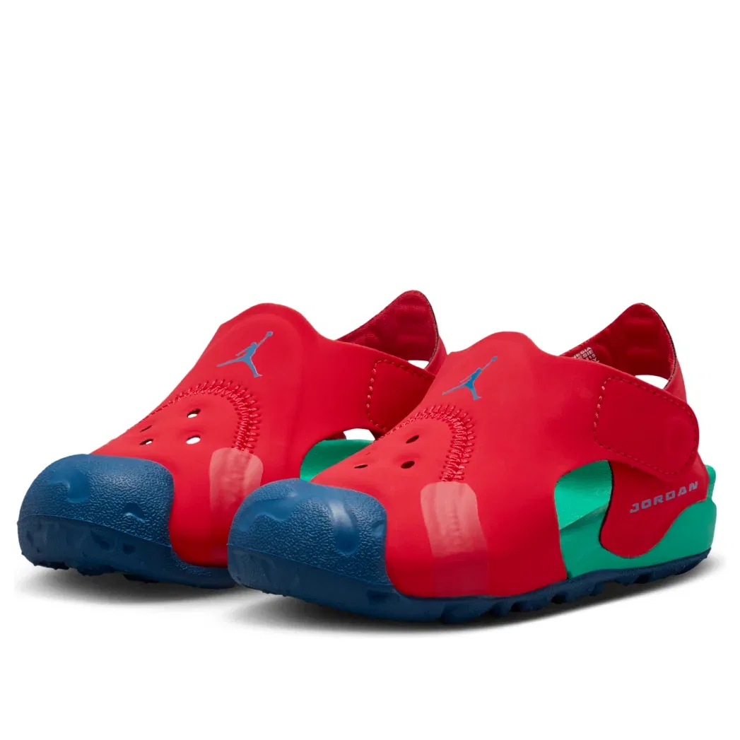 Детские сандалии с текстильным верхом OTDR Sandals 'University Red Kinetic Green' Jordan, University Red/Kinetic Green — фото 4