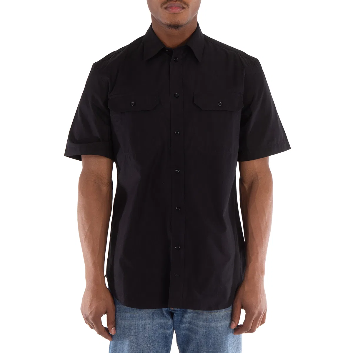 Рубашка с принтом Equestrian Knight Motif Cotton Shirt Burberry, Black
