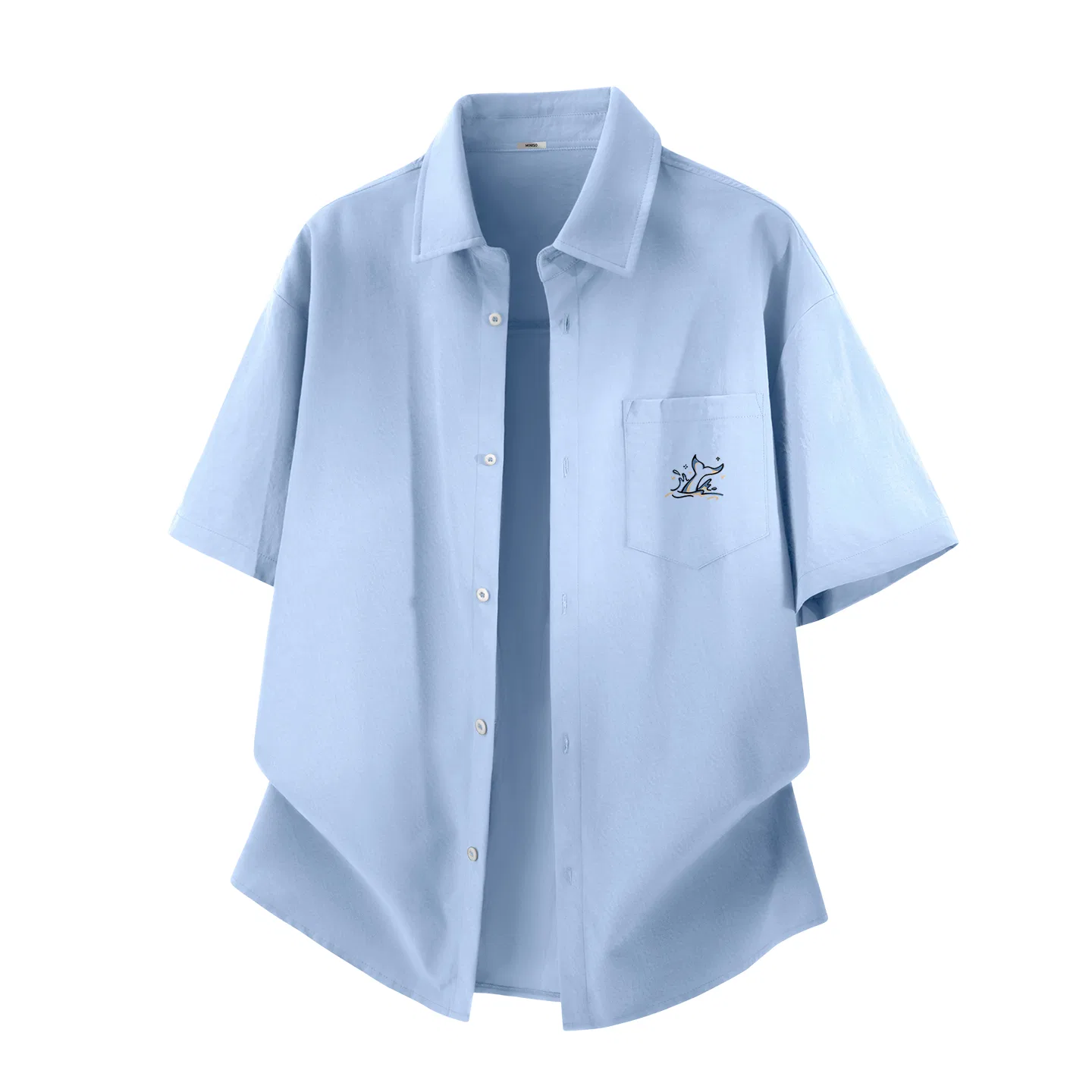 Детская рубашка хлопковая MINISO, Ice Silk Cooling Light Blue