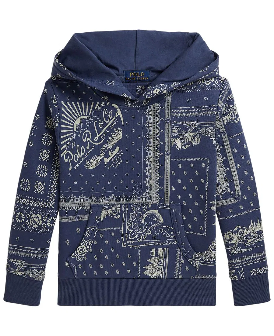 Худи из футера с принтом Bandanna Anglers Bandana Patchwork Polo Ralph Lauren