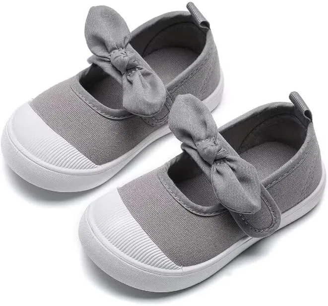 Детские туфли для девочек с бантом Zonkacen, Grey