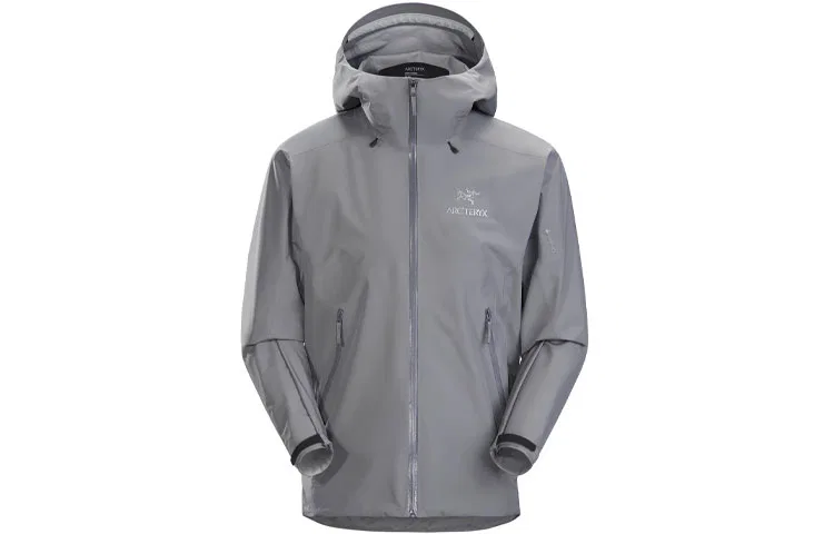 Мужская ветрозащитная куртка с длинным рукавом Arcteryx, Pixel Gray — фото 3