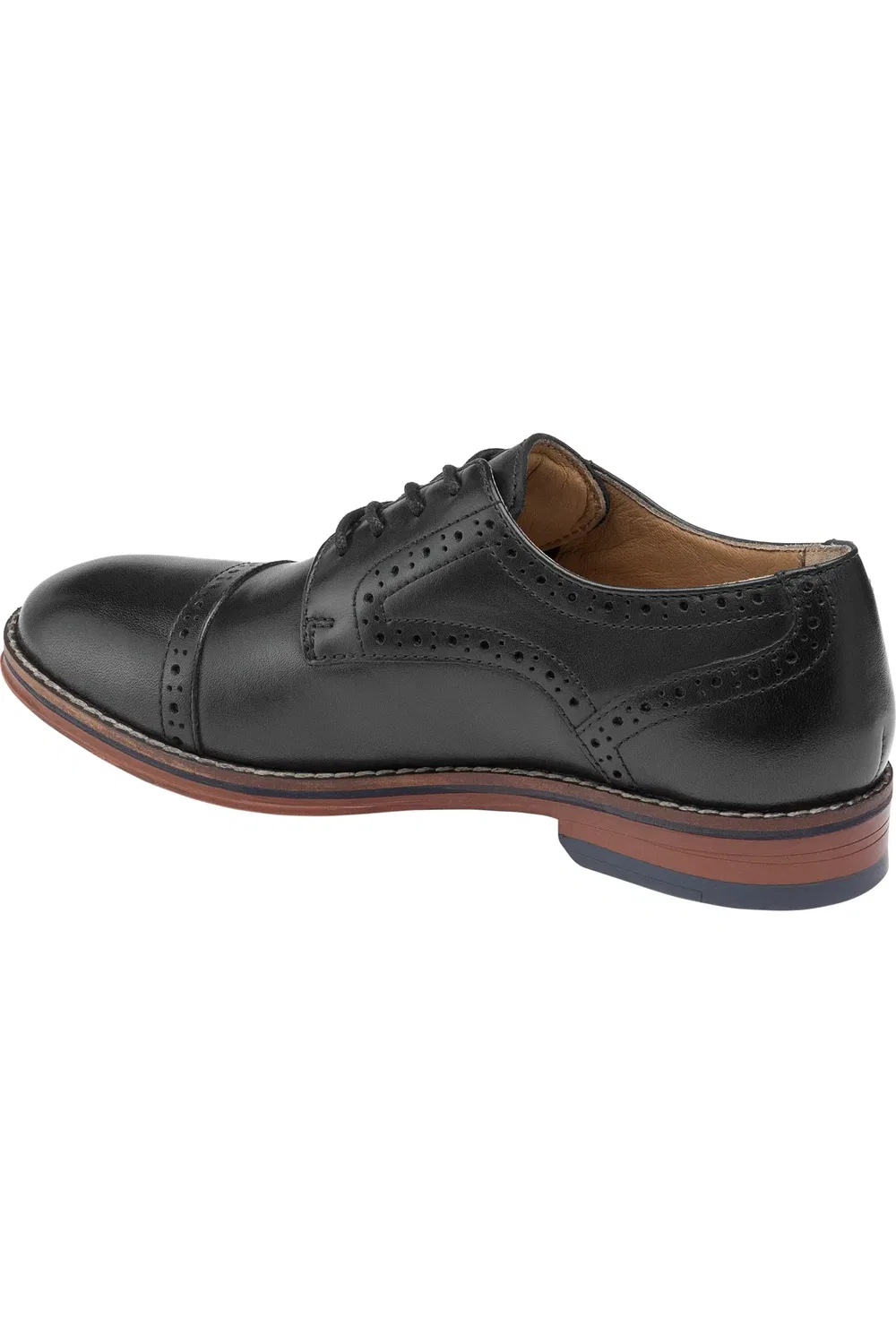 Детские туфли дерби с мыском Cap Toe Conard Johnston & Murphy, Black Fg Leather — фото 2