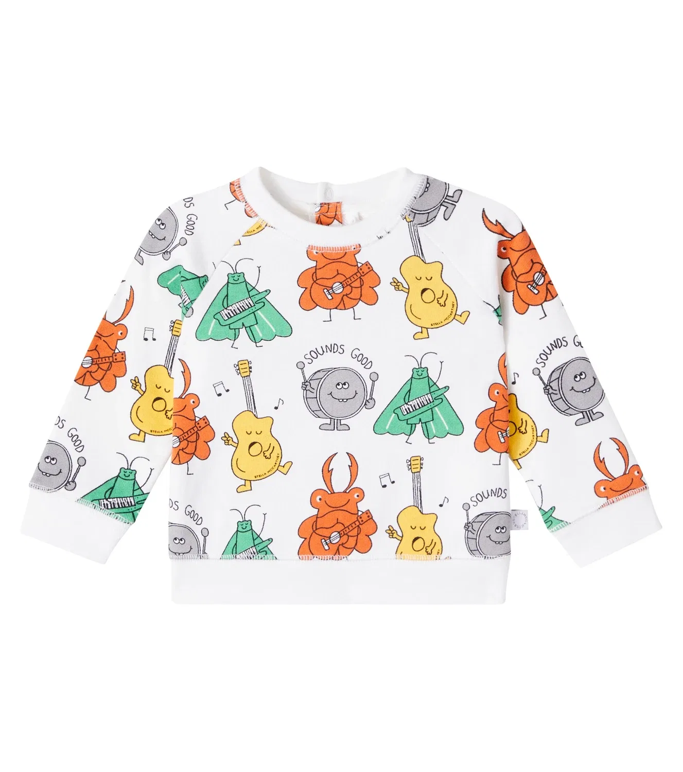 Свитшот с принтом Baby Bug Band Stella Mccartney Kids, белый