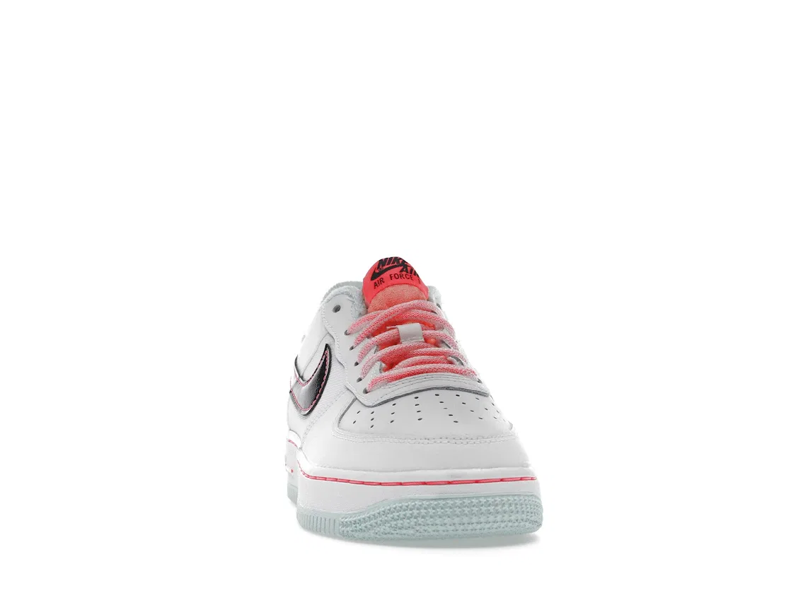 Детские кроссовки Lifestyle Nike Air Force 1 Low 07 LV8, White/Flash Crimson/Atomic Pink/Black — фото 2