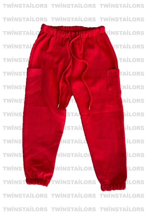 Детские спортивные штаны для девочек с начесом Basics Twins Tailors, Orange — фото 3