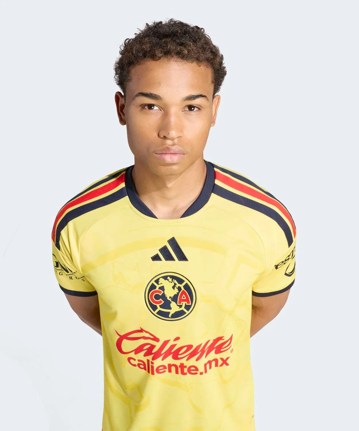 Мужская футболка с принтом Club America 26/27 Home Replica Uniform Adidas, Yellow — фото 3