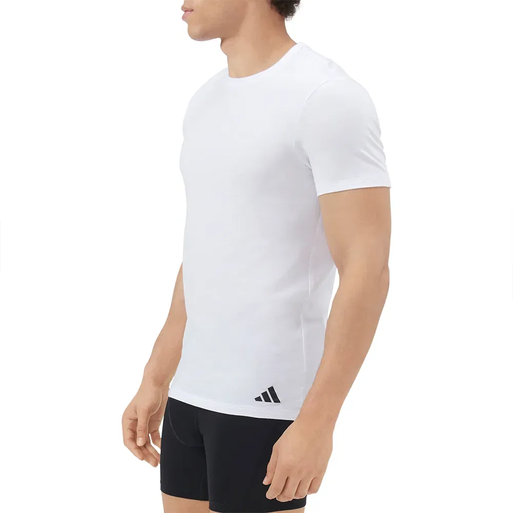 Термобелье короткий рукав хлопковое 3 шт. Adidas, белый — фото 4