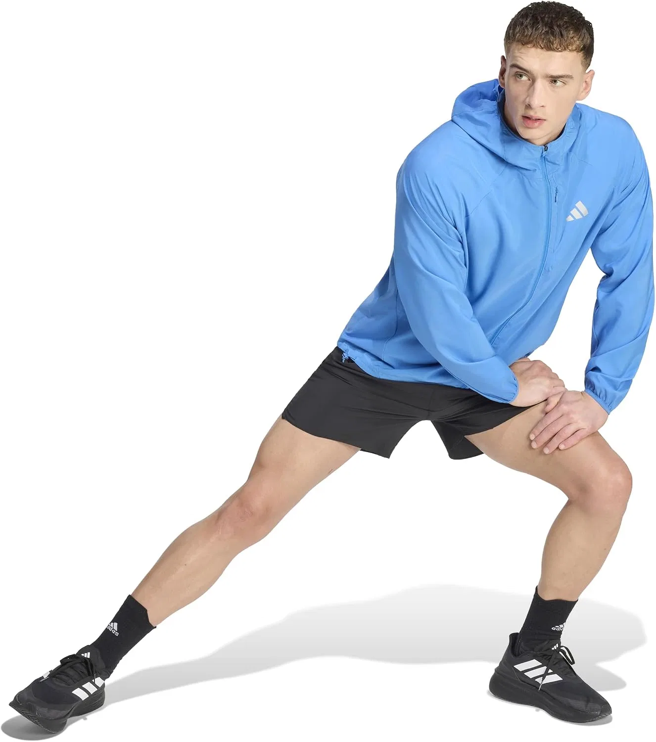 Мужская куртка с капюшоном adidas, Ray Blue — фото 2