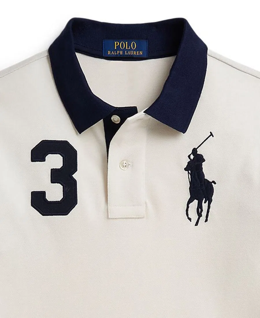 Детская футболка-поло с длинным рукавом, с принтом Big Pony Polo Ralph Lauren, Nevis Multi — фото 3