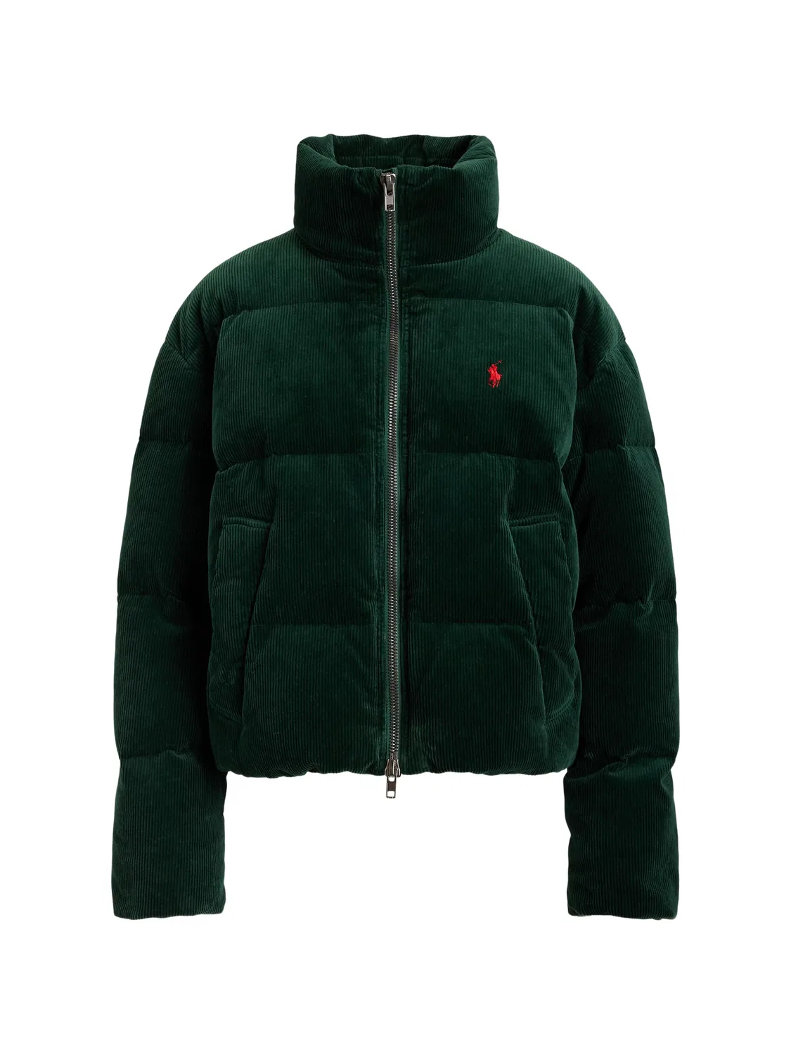 Пальто-пуховик вельветовое Polo Ralph Lauren, зеленый