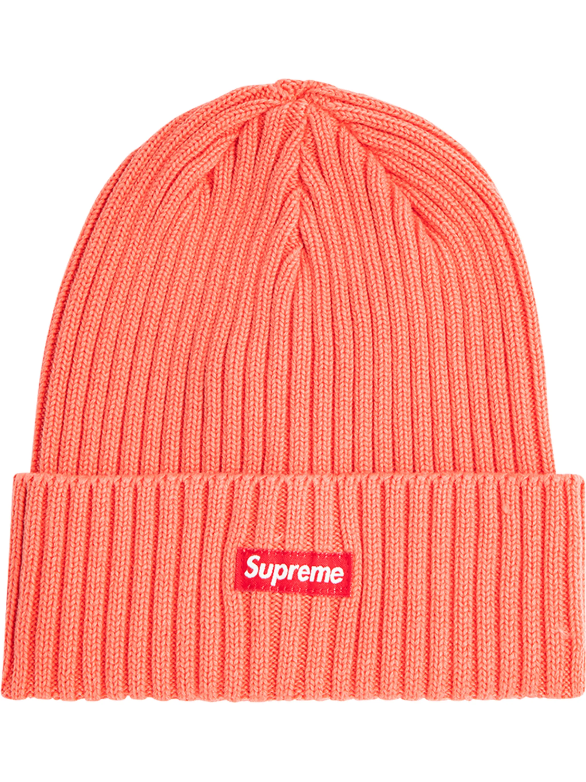 

Шапка бини в рубчик Supreme, оранжевый
