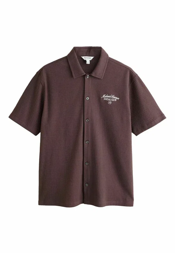 Рубашка с вышивкой Shirt Next, brown, коричневый