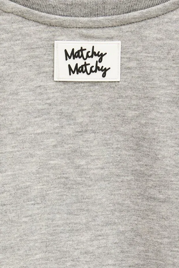 Детские свитшот для девочек хлопковый Sportswear Matchy Matchy, Gray — фото 4