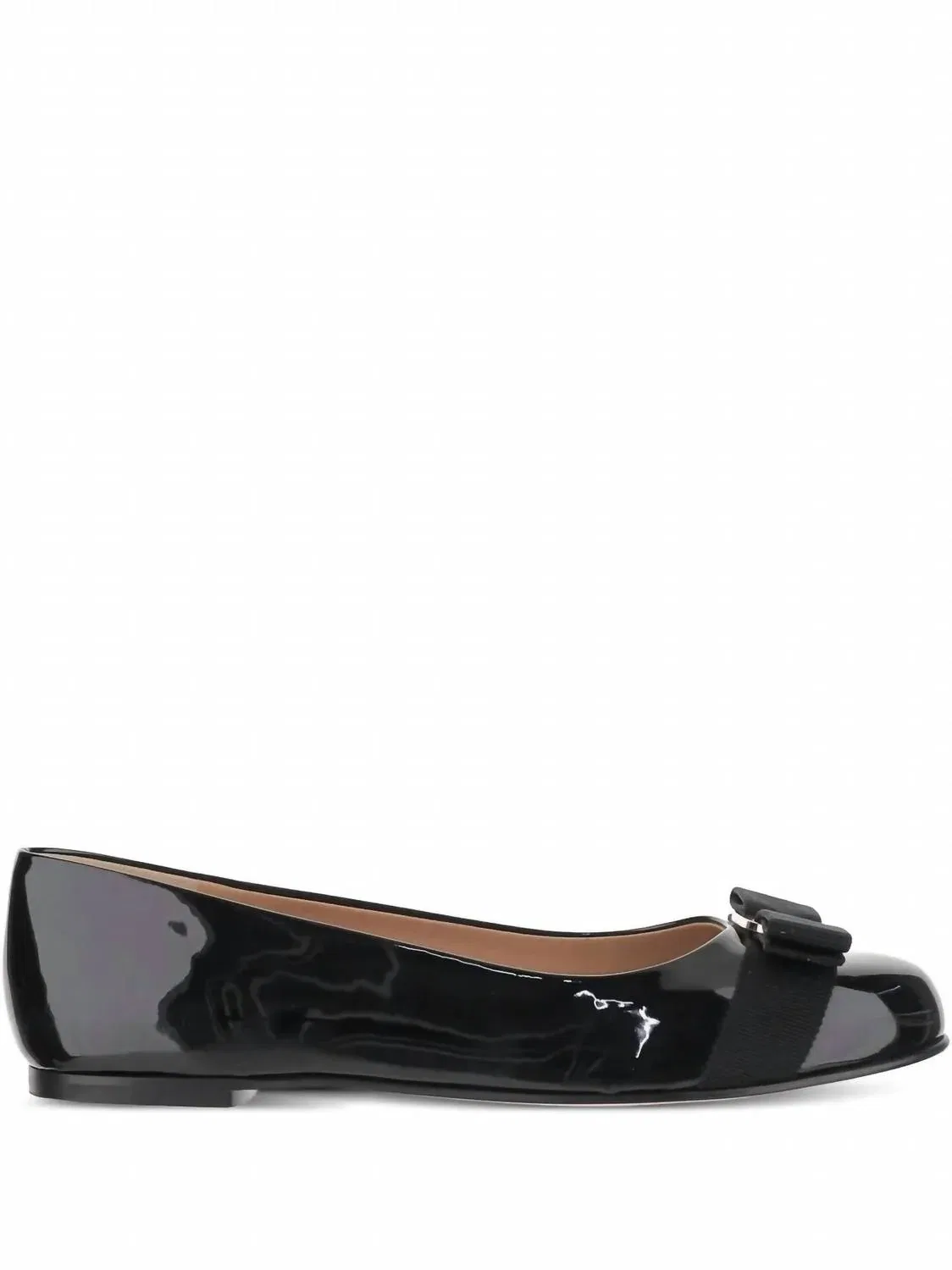 Детские балетки для девочек кожаные с бантом Vara Bow Ferragamo, Black