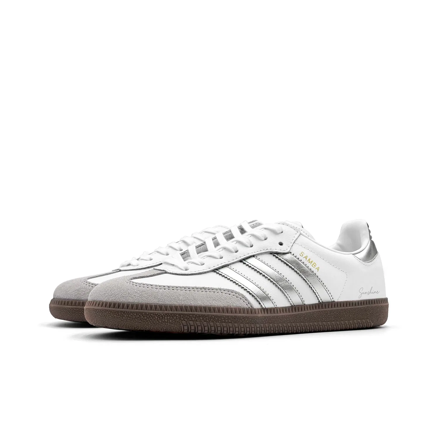 Кроссовки для скейтбординга Samba OG, Adidas Originals, Silver — фото 4