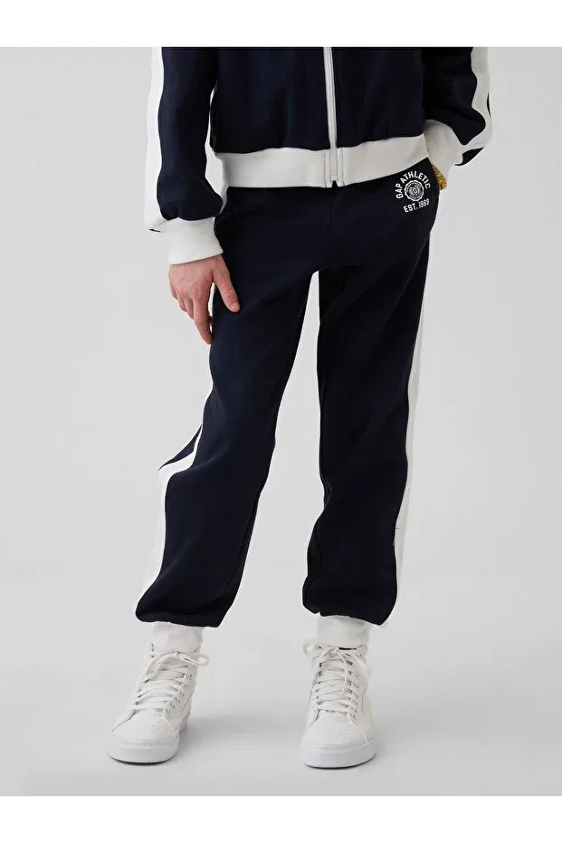 Детские спортивные штаны для девочек с принтом Gap, Navy Blue-000 — фото 4