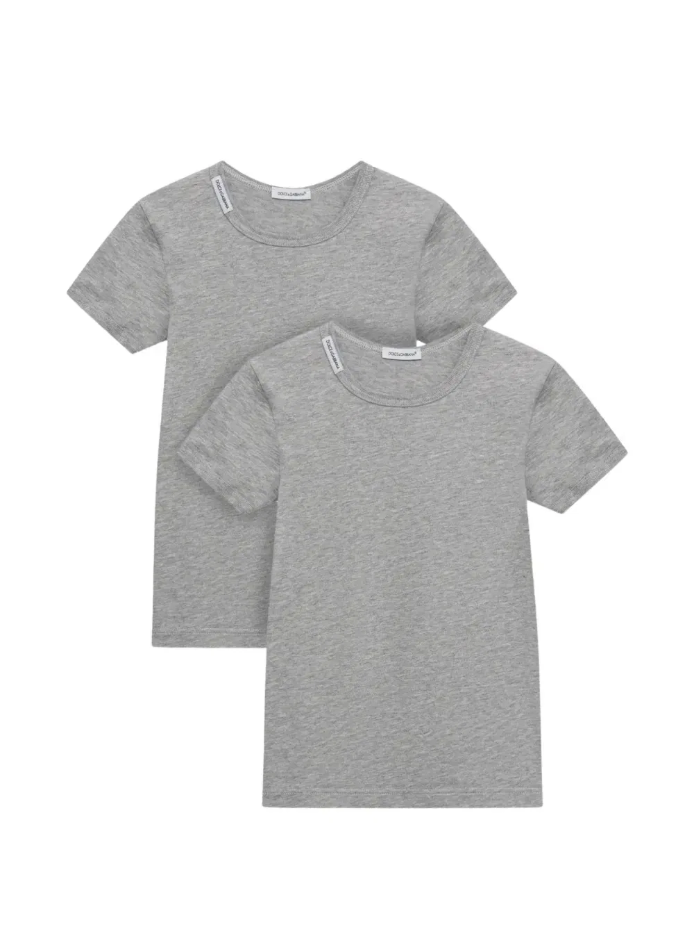 Футболка с логотипом (комплект из двух штук) Dolce & Gabbana Kids, серый
